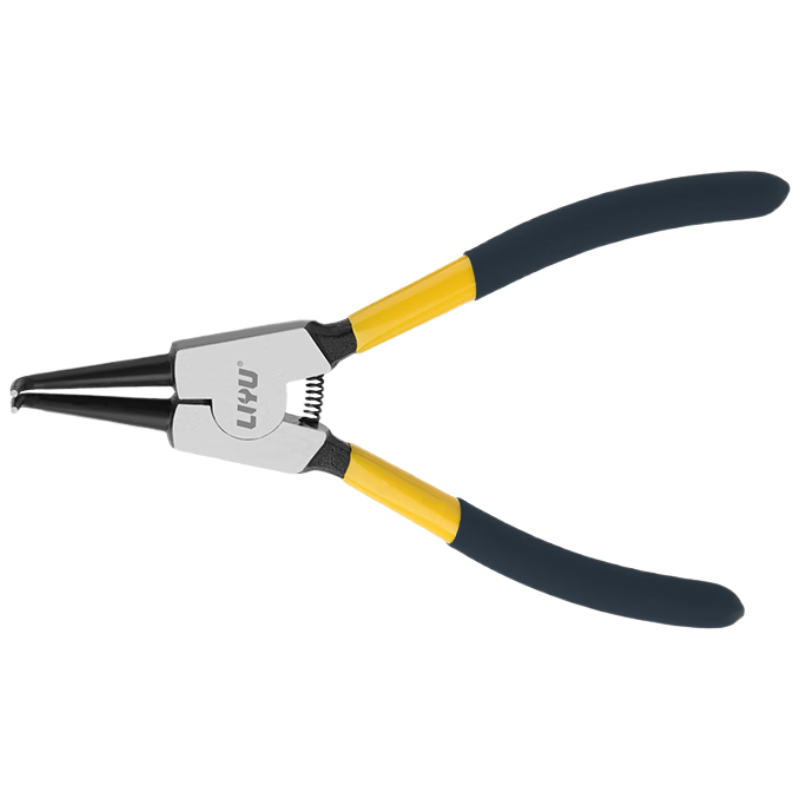 Liyu Card Spring Pliers, Dual-Use for Internal And External Industrial-Grade Card Yellow Pliers Set, Open-End Expansion Pliers, Hole-Bending Nozzle 175mm