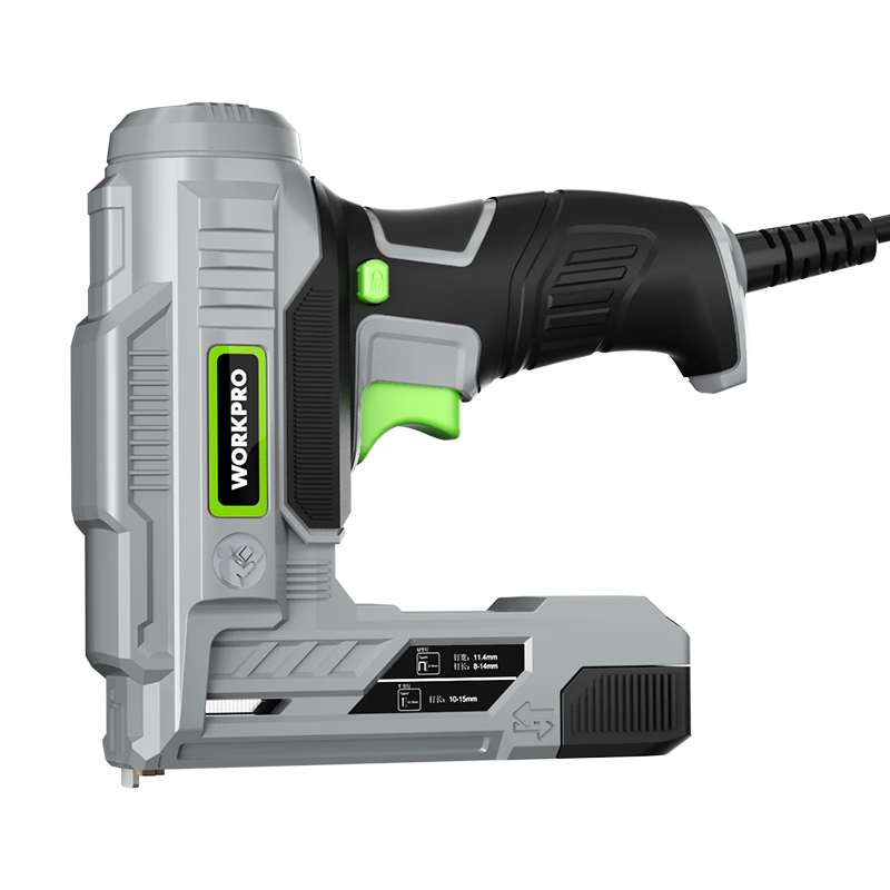WORKPRO 2-in-1 Nail Gun Stapler T-Nails Straight Nails Woodworking Electric Nail Gun for Home Renovation