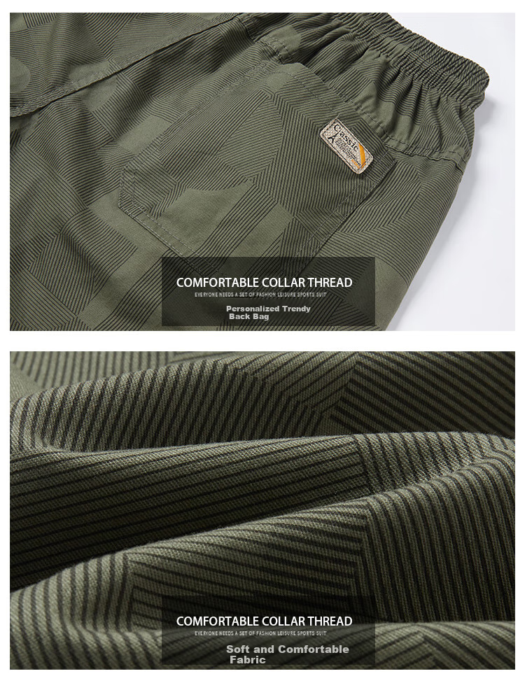 TUCANO Men's Shorts, Summer Pure Cotton Thin Camouflage Loose Five-Point Pants, Men's Outdoor Wear, Large Shorts, Mid-Length Pants, Men's Trousers 14