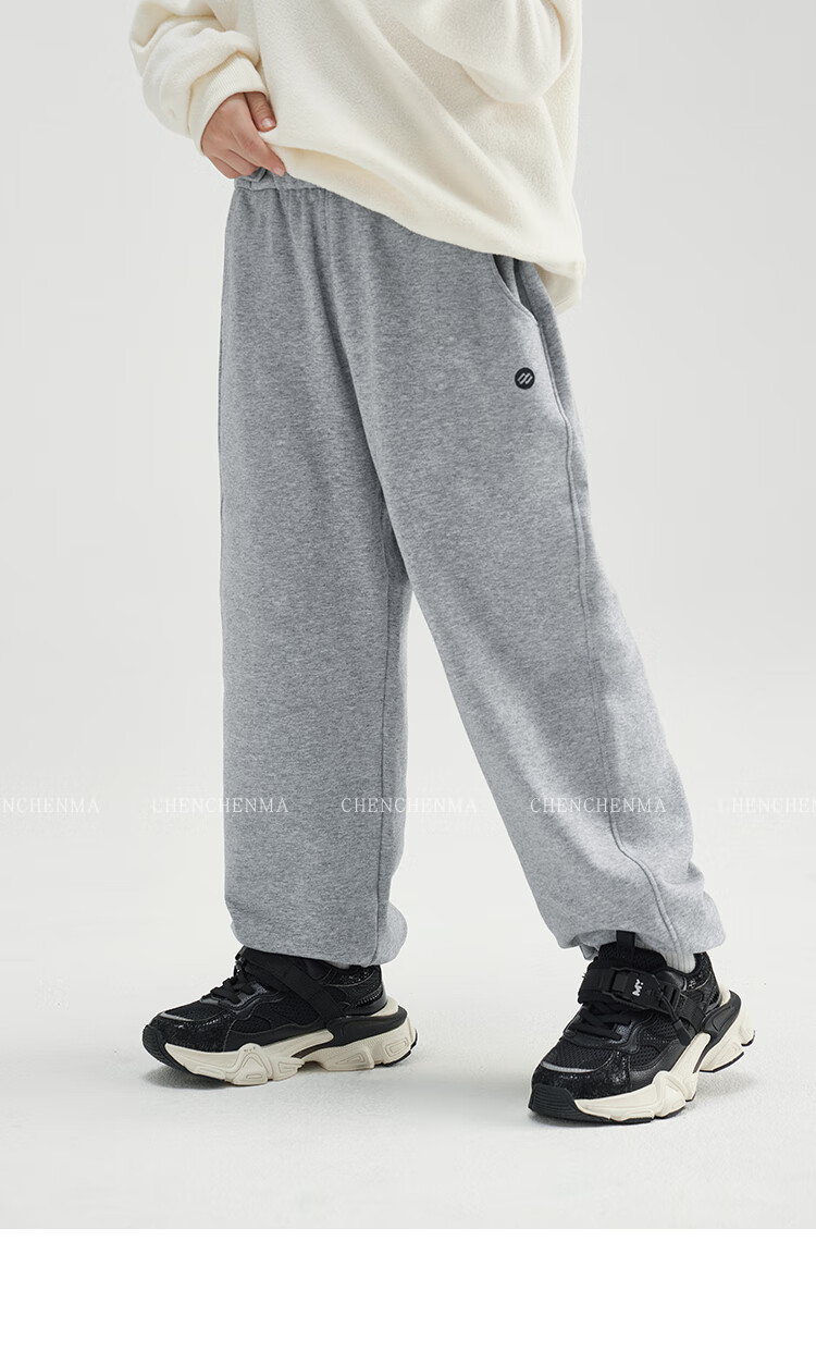 Chenchenma [Free Travel] Children's Autumn Elastic Sweatpants, Adjustable Waistband, Casual Boys' Trousers 4