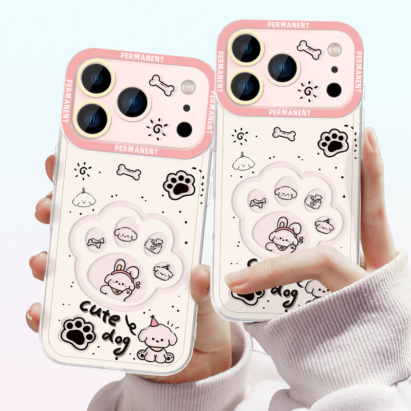 Чехол для iPhone 17 Pro Keliman "Теплые лапки", защита всего объектива, прозрачная мягкая силиконовая ультратонкая противоударная накладка с мультяшным дизайном