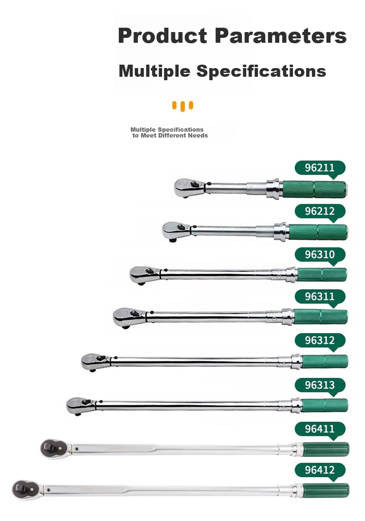 SATA 3/8-Inch Series Professional Auto Repair Adjustable Torque Wrench, 10-50Nm, 96310 14
