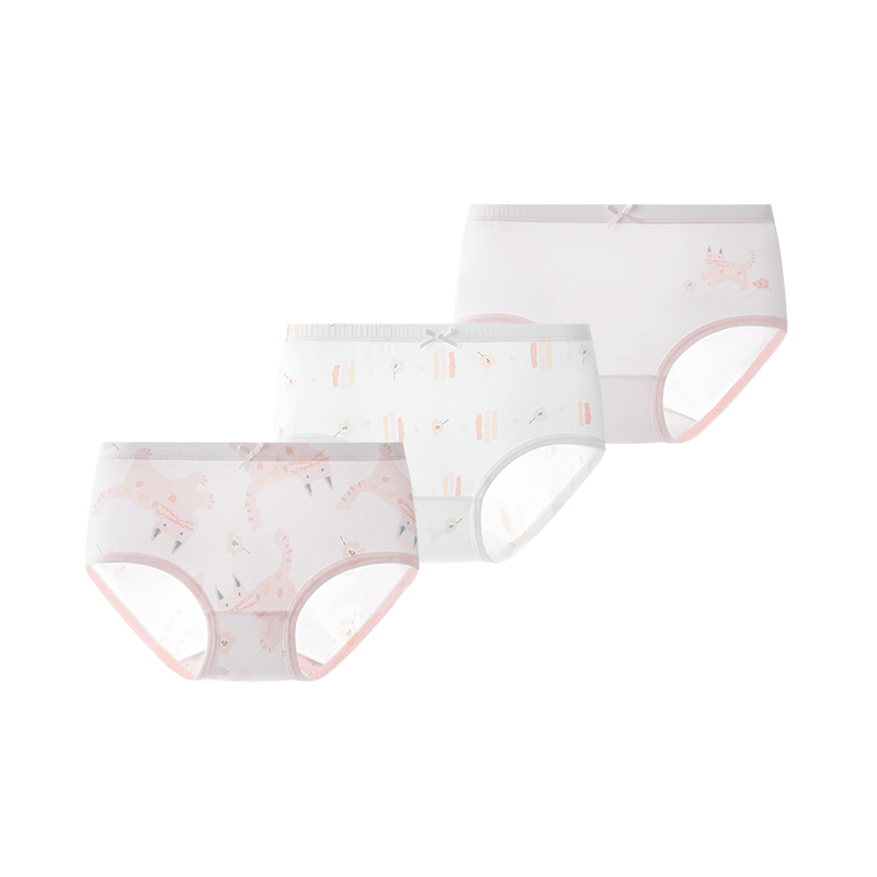 YEEHOO Lenzing Modal Grade 7 Antibacterial Children's Underwear with Mulberry Silk Crotch Boys and Girls Mid to Large Size Briefs