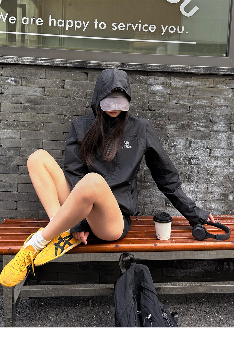 CAMEL [Xueshan Shell] Summer Sun Protection Clothing for Men And Women, Outdoor Sports Wear, Ice-Cool Loose Hooded New Lightweight Jacket 8