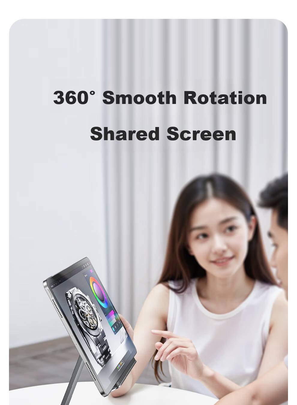 Xiaotian Phone Stand, Desktop IPad Tablet Support Stand, Aluminum Alloy, 360-Degree Rotating, Foldable Tablet Stand, Metal, Adjustable Height, Live Streaming And Drawing, 2025 New Model 9