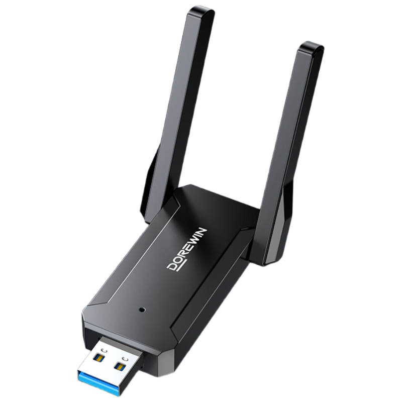 DOREWIN Gigabit USB Wireless Network Adapter for Desktop, High-Speed 1300Mbps Dual-Band 5G Wall-Penetrating Laptop WiFi Receiver And Transmitter
