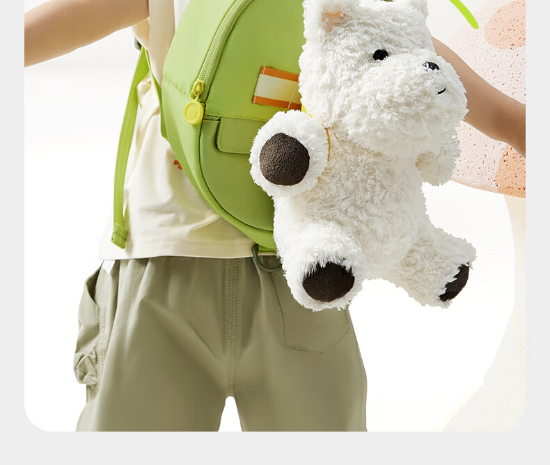 Babycare Kids Plush Backpack Handbag Soothing Double Shoulder Bag Infant Anti-Lost Harness Baby Backpack 5
