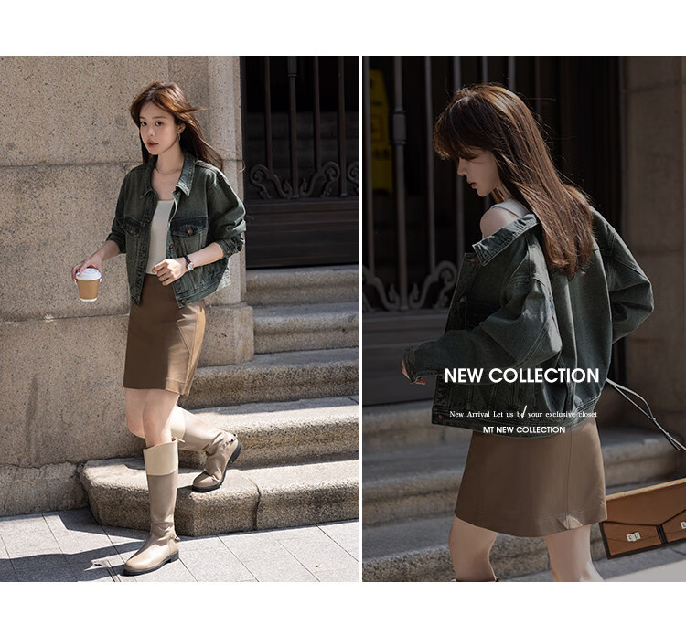MT [Korean-Japanese Minimalist] Spring Fashion Retro Classic Versatile Denim Jacket 4