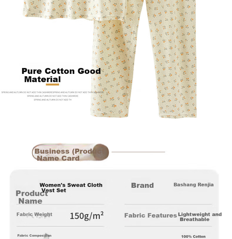 Bejirog Pure Cotton Women's Long Pants, 2025 New Style, Suitable for Outdoor Wear, Loose-Fitting Loungewear, Air Conditioning Pants, Spring And Summer 8