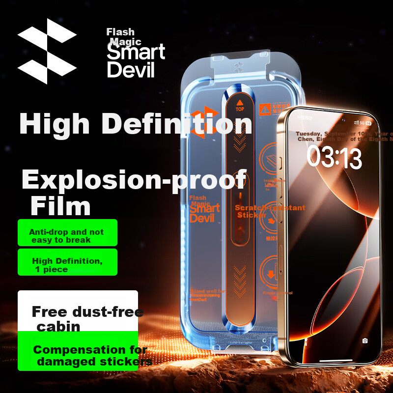 Защитное стекло для экрана Shanmo для iPhone 16 Pro, полное покрытие, HD, защита от царапин, отпечатков пальцев, гладкое касание, без белых краев, пыленепроницаемое