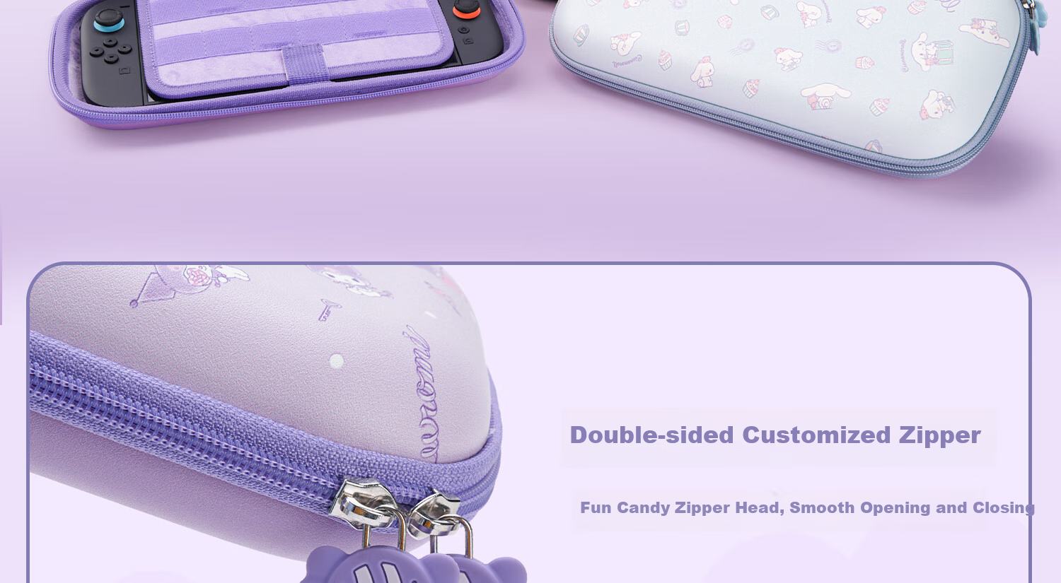 Jixiang Swtich2 Storage Bag, NS2 Big Ear Dog Candy Party Storage Bag, Thin Portable Shockproof Protective Case, Official Sanrio Authorized Slim Storage Bag 26