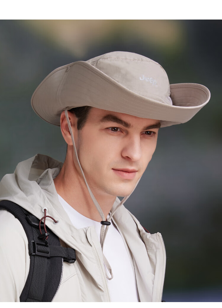JEEP Sun Protection Hat for Men, Sun Visor Cap, Fisherman Hat, Fishing And Hiking Hat, Summer Outdoor Hat for Men, Dark Spring Gree 20