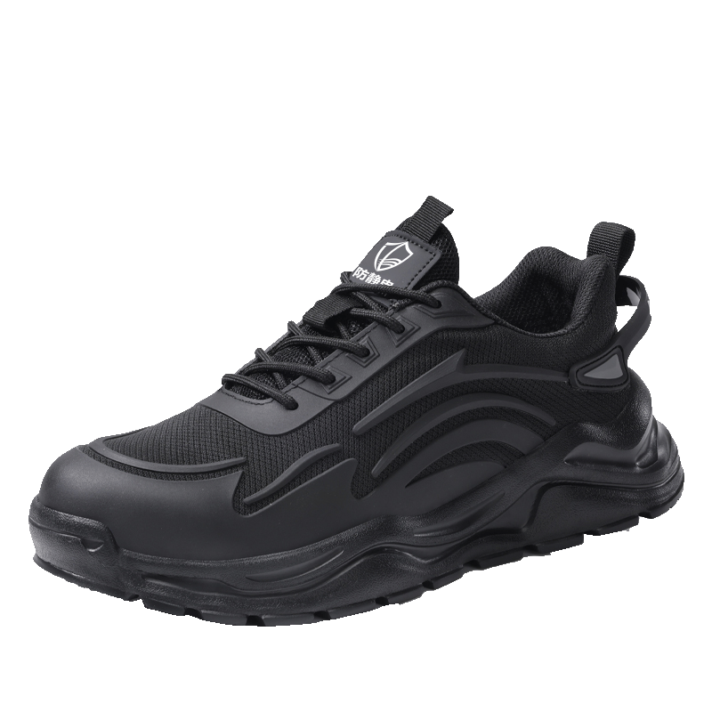 BlueOwl Shield Men's Anti-Static Lightweight Breathable Steel Toe Anti-Smash Puncture-Resistant Safety Work Shoes DL211A Size 37