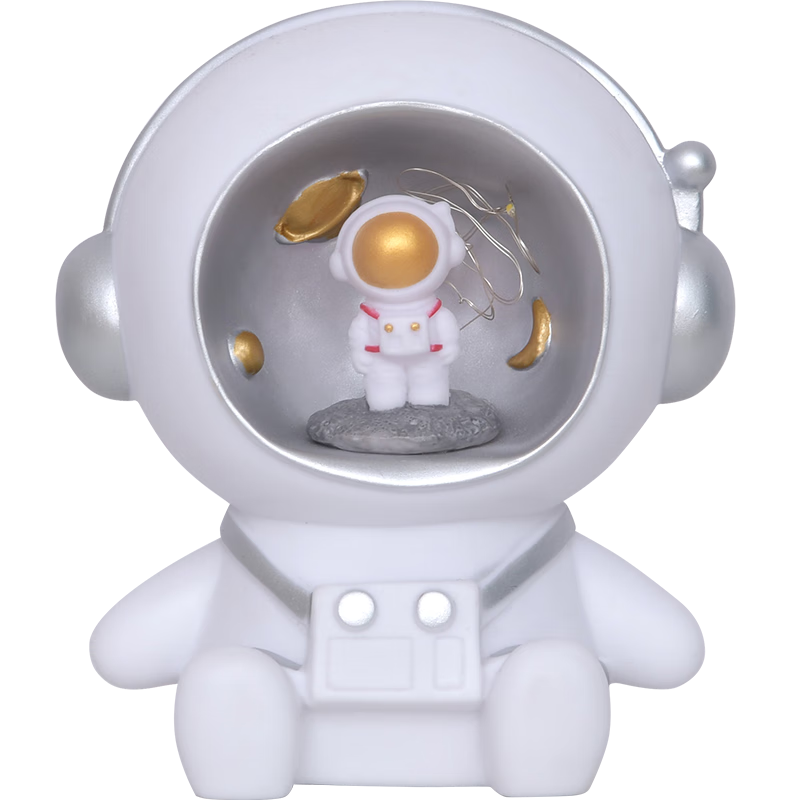 XIFUYOUJIA Astronaut Sitting Posture Piggy Bank Creative Decoration Kindergarten Children's Light-Up Money Box for Boys And Girls New Year Gift