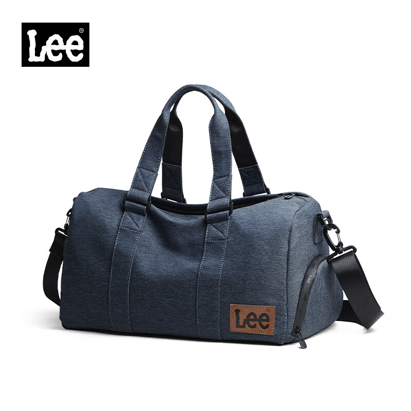 Lee Travel Bag, Large Capacity for Women, Short-Trip Travel Luggage for Men, Sports Fitness Swimming Bag, Denim Blue Small Size