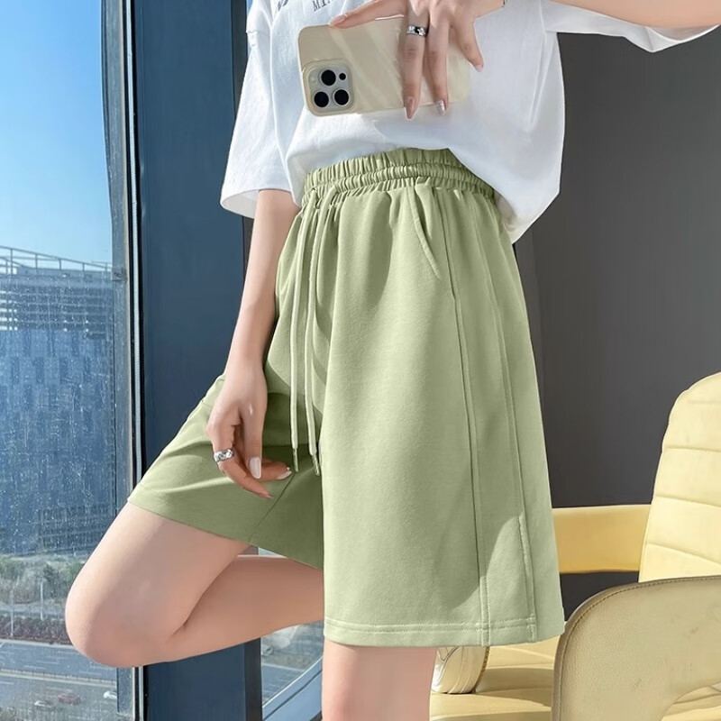 Warrior Women's Sports Shorts Summer 2026 New High-Waist Plus Size A-Line Loose Casual Mid-Length Pants