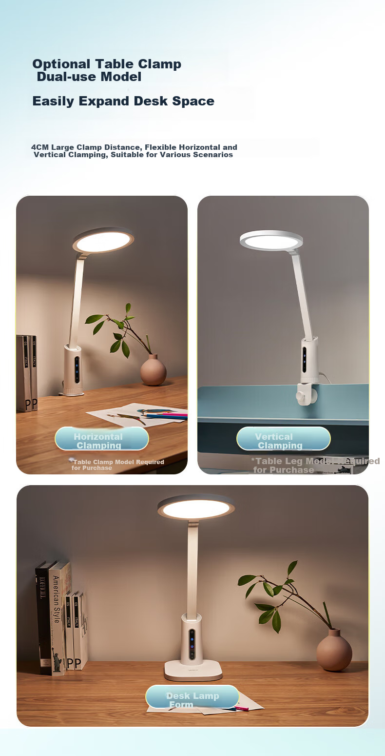 OPPLE Full Spectrum Blue Light Free Study Eye Protection Desk Lamp for Students, Children's Bedroom Round Light-Sensitive Adjustable Lamp 7