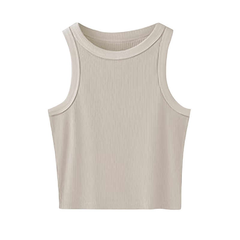 MiiOW Tencel Lyocell Women's Camisole Tank Top Summer Cooling Ice Silk Slim Fit Outerwear Base Layer Khaki XL