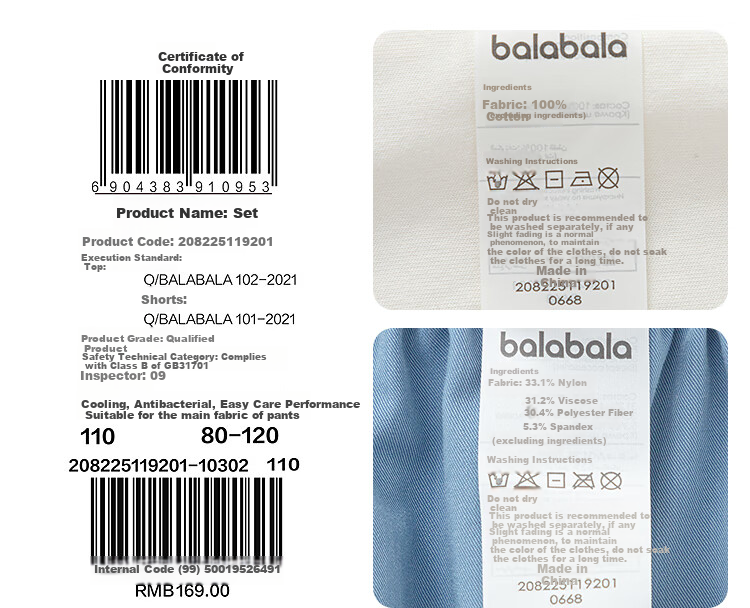 BALABALA Baby Short-Sleeve Set, Boys' Summer Outfit, Girls' Stylish Two-Piece Set, Fashionable Fresh Cute 208225119201 18