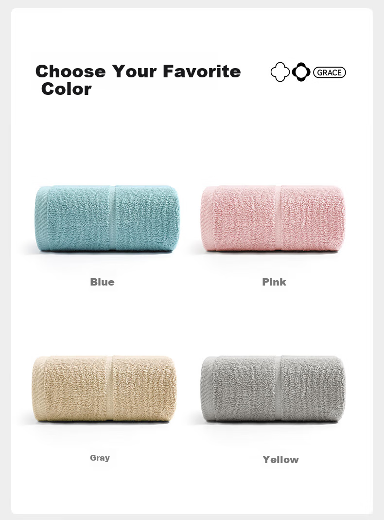 Grace Pure Cotton Towel, 7A Antibacterial, 90g Individually Packaged, Suitable for Men And Women, Home Use, Low Shedding, Face Washing, Bathing, Sports Face Towel 11