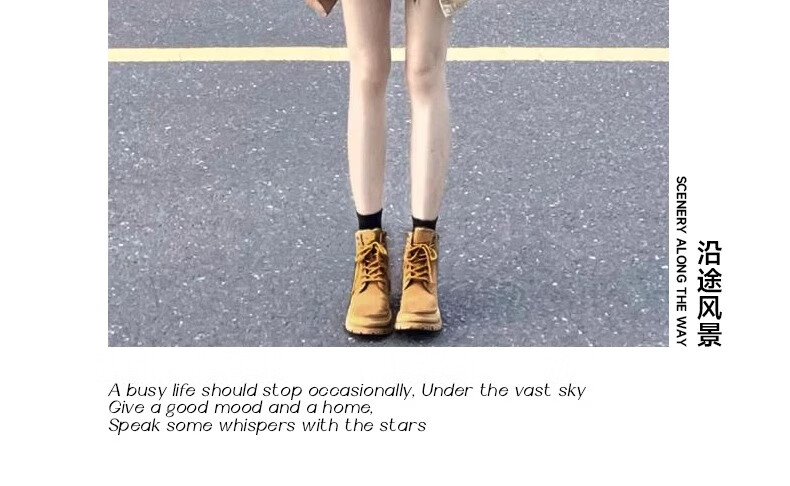 Warrior Women's Martin Boots Autumn Winter British Style Hiking Work Short Boots 1327 Camel 39 8
