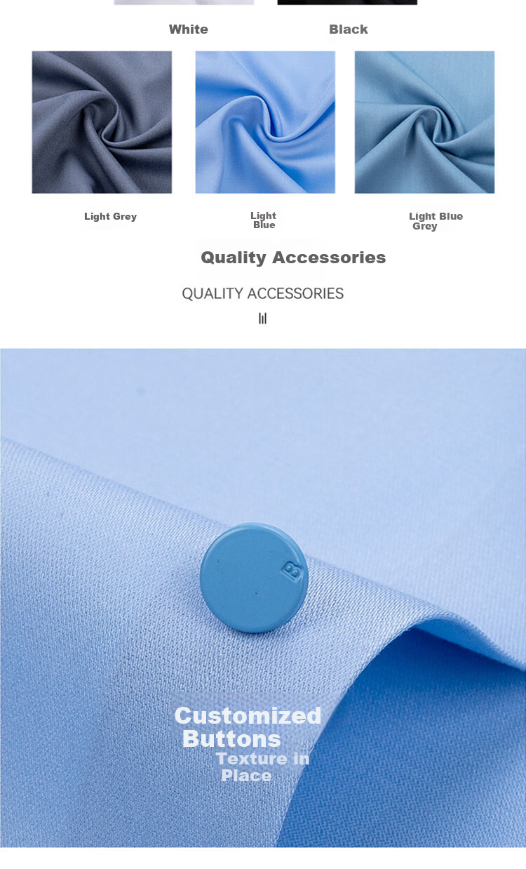 ROMON Bamboo Fiber Professional Formal Dress Shirt Long Sleeve Slim Fit Elastic Men's Shirt Blue M 11