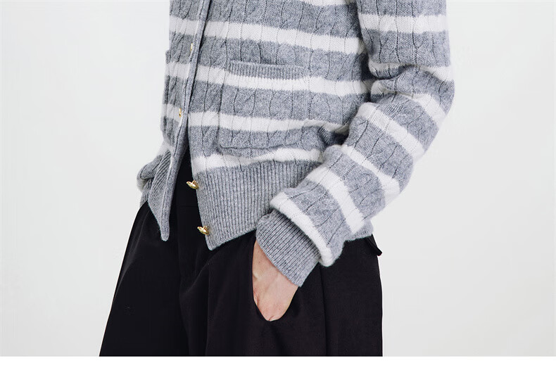 Navikail [Celebrity Style] Italy Small Sailboat Women's 25 New Full Wool Knit Cardigan Jacket 2334095501 20