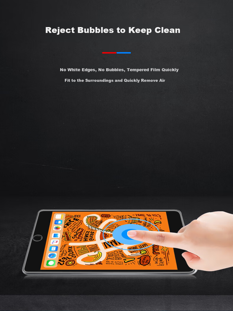 Jiangming Tempered Glass Screen Protector for Apple IPad Mini 2, Mini 7.9 Inch Tablet, Anti-Drop Anti-Scratch HD Anti-Fingerprint Scratch-Resistant Protective Film 7