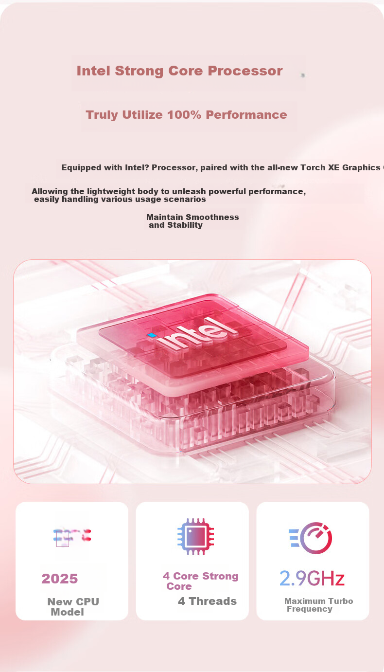 AIERXUAN 2026 New 15.6-Inch Business Office Student Online Class Laptop, Goddess Pink, 16GB Large Memory + 512GB Large Capacity 5