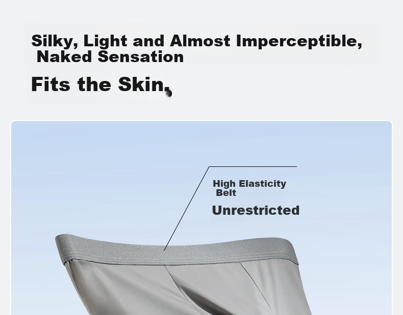 Briars Disposable Men's Underwear, Cloud Soft Sterile Daily Disposable No-Wash Boxer Briefs, Gray-Blue, 4XL 8