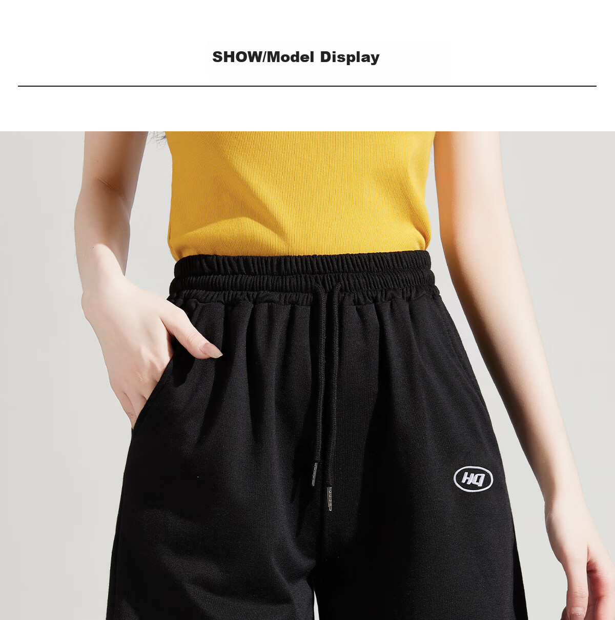 Halo Queen Women's Sports Shorts, Casual High-Waist Mid-Length Pants for Spring And Summer Travel, Loose-Fitting Running Shorts HW1KX61 11