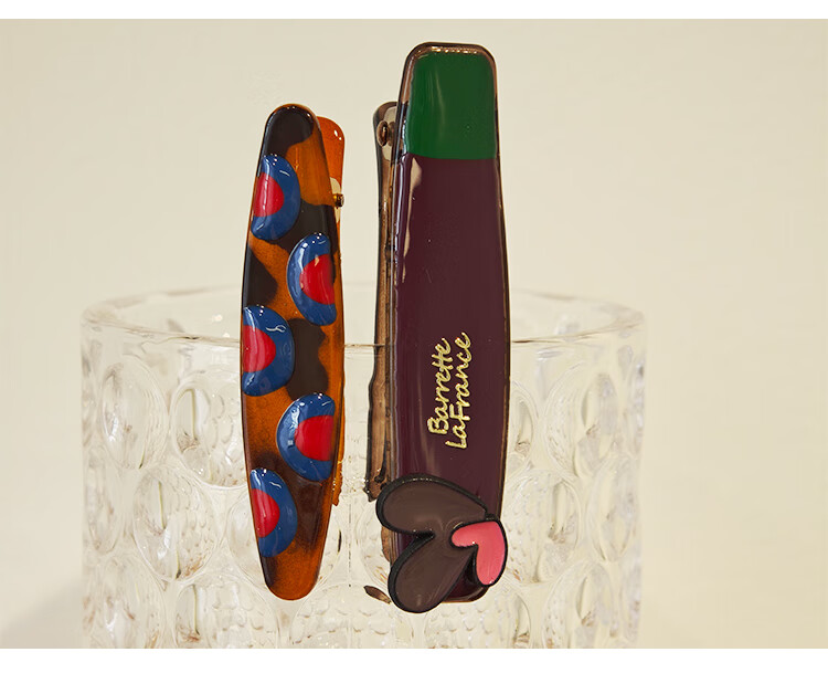 CHIMERA Colorblock Dopamine 2-Piece Bang Clip and Back Hair Clip Set Hairpin Hair Clip 6.1 Children's Day Gift 7