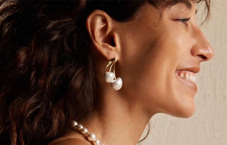 HEFANG Jewelry Cream Cherry Earrings, Birthday Gift [520 Valentine's Day Gift], Present for Girlfriend 5