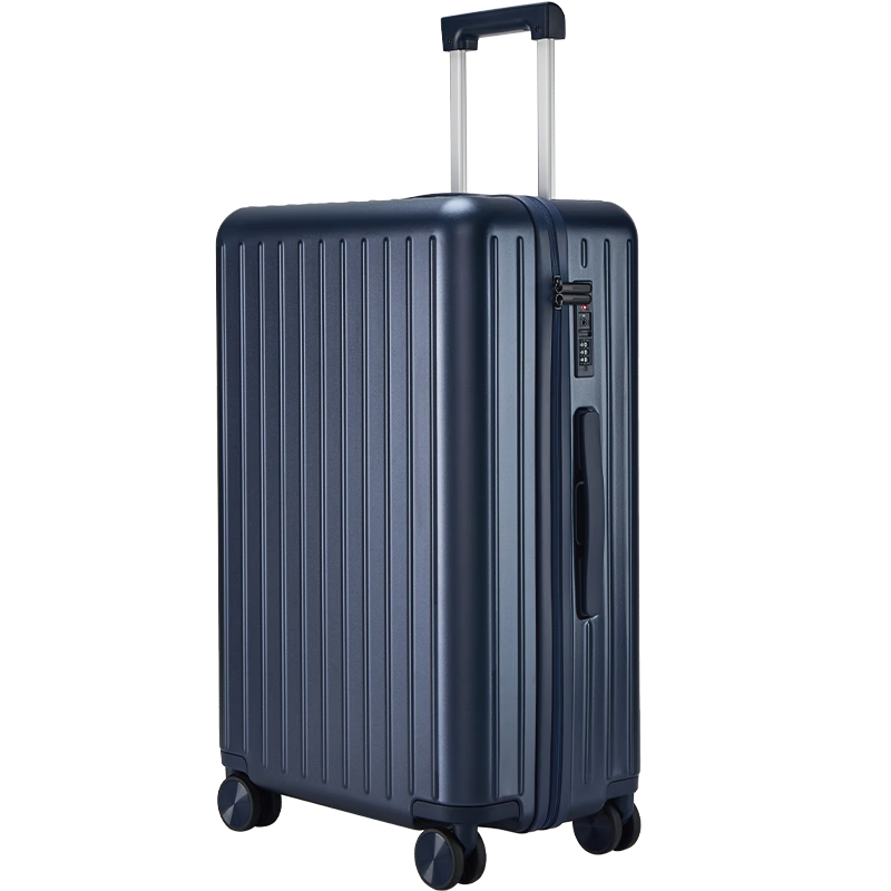 KALA·Y Large Capacity Suitcase, New Model 4:6 Open Deep Compartment Pure PC Travel Case, Trolley Password Lock Suitcase for Men And Women, 24 Inches