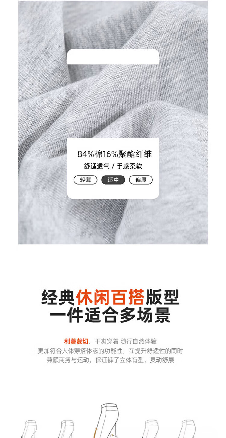 Li-Ning Men's Sports Pants, Casual Trousers for Spring And Autumn, Straight-Leg Flat-Front Long Pants, Loose-Fitting Sweatpants, Running Training Pants 3