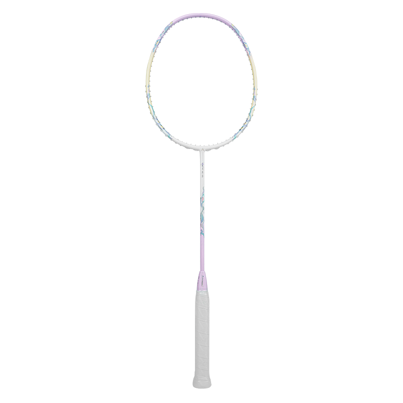 KAWASAKI Unicorn Full Carbon 5U Ultra-Light Durable Badminton Racket Beginner Single Racket Gift Box Star Purple White String