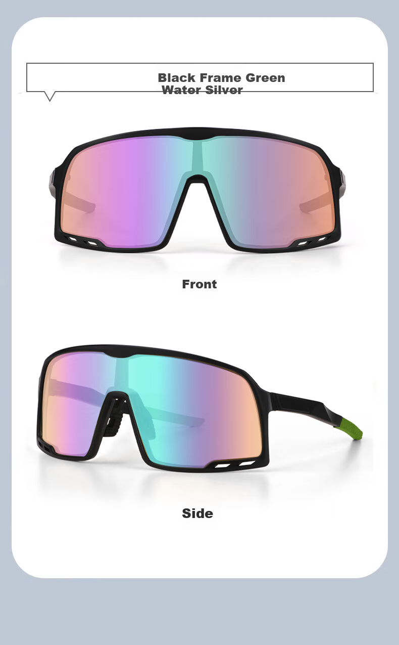 DRATRA Men's Sunglasses Outdoor Windproof Sandproof Mountain Cycling Marathon Sports Protective Large Frame Sunglasses 6