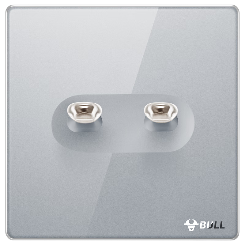 BULL Vintage Switch Socket Acrylic Ultra-thin Panel Double Control Two-gang Toggle Switch G70K212 Moonlight Gray