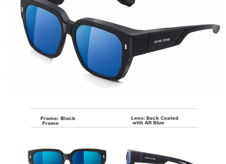One&one [Can Be Fitted with Prescription Lenses] Polarized Sunglasses, Lightweight, Unisex, UV Protection, for Driving, Night Vision Glasses 38