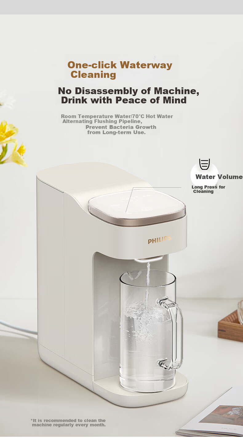 PHILIPS Instant Hot Water Dispenser for Home Use, UV Sterilization, Compact Countertop Design, No Installation Required, Office Desk Hot Beverage Machine, Electric Kettle, Portable Water Boiler ADD8202 13