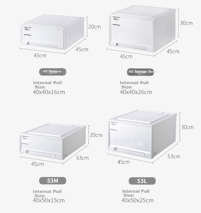 TENMA Modular Drawer Cabinet, Visible Storage Box, Underwear Organizer, Entryway Storage Drawer Unit 4