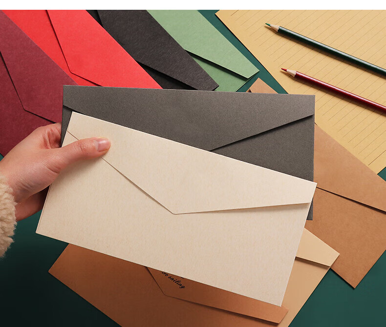 Dailuotang Kraft Paper Cash Envelopes Small Size 50-Pack Thickened Money Bags for Annual Meeting Awards Year-End Bonuses Premium Red Packet Salary Storage Bags 7