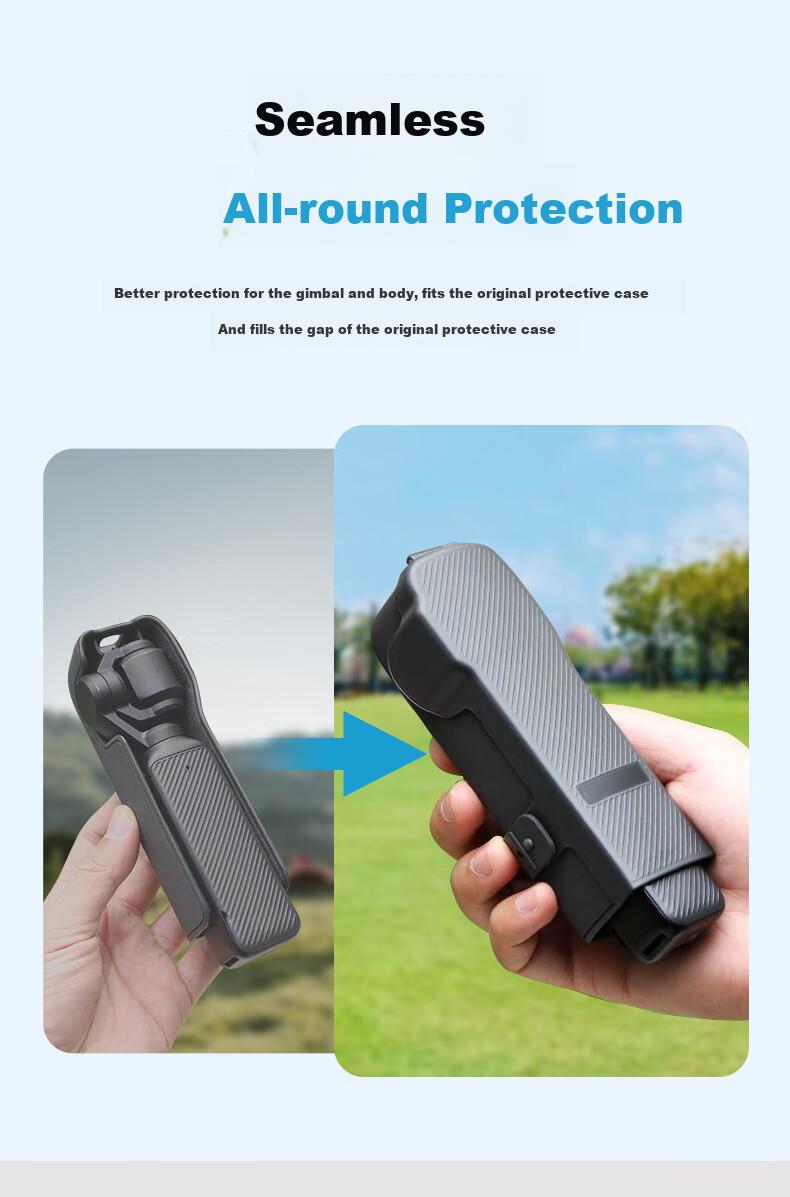 YOUFES Compatible Gimbal Protective Case for DJI Pocket 3, Lens And Screen Protector for Insta360 Pocket Camera, DJI Osmo Accessory, Gimbal Cover with Velvet Protection, Anti-Scratch And Drop-Resistant 3