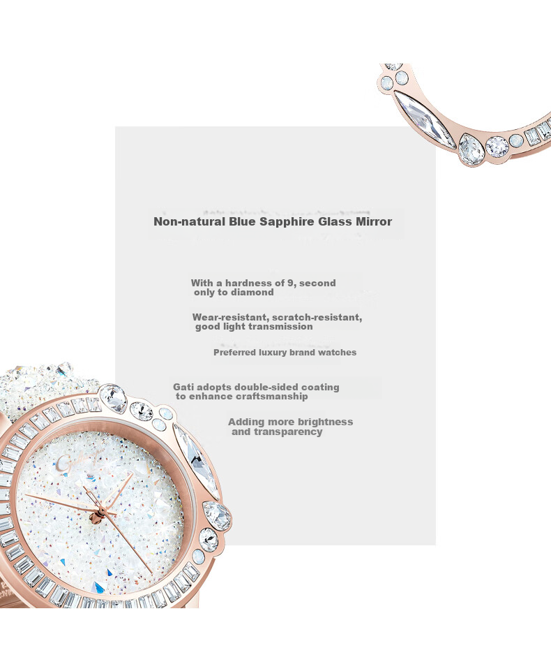 Galtiscopio American And European Style Starry Sky Crystal Small Diamond Women's Watch Quartz Watch Gift for Girlfriend, Holiday Present 7