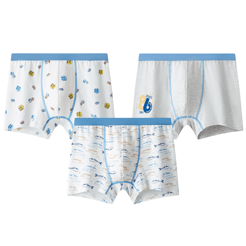 Hodo Boys' Cotton Boxer Briefs, Class A Antibacterial Underwear, Youth Boxer Shorts K4001 130