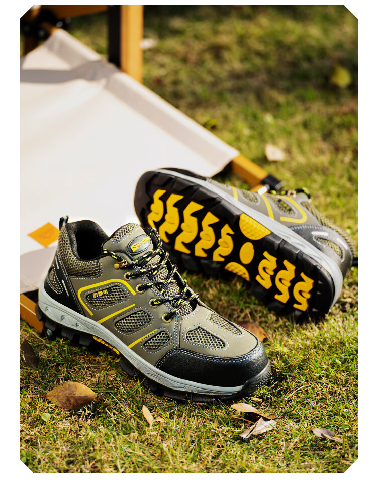 Jingtu Anti-Static Safety Shoes for Men Summer Breathable Steel Toe Cap Puncture-Resistant Work Shoes for Gas Station 857A Size 40 13