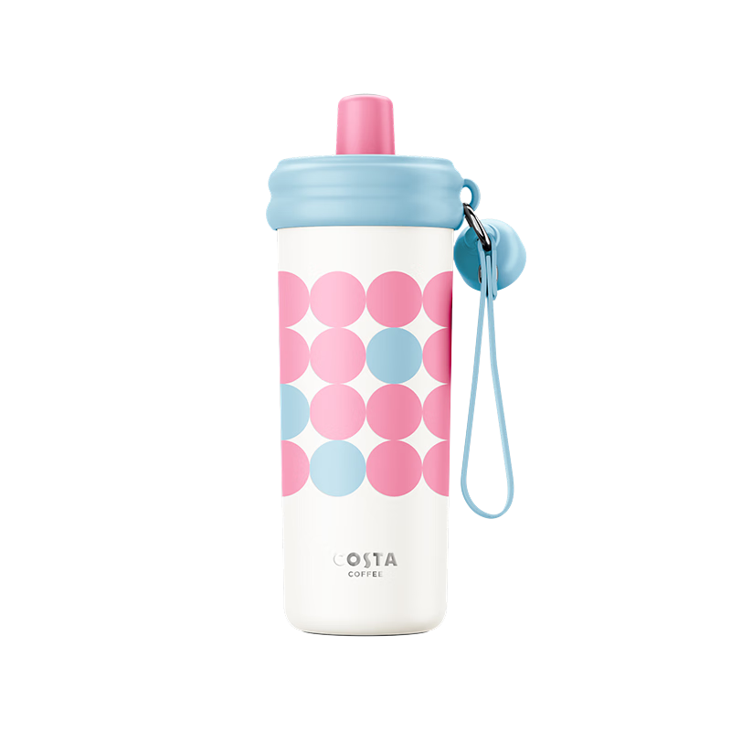 JD Original Insulated Cup, COSTA Collaboration Straw Insulated Hot And Cold Cup, Portable Travel Water Bottle, 580ml