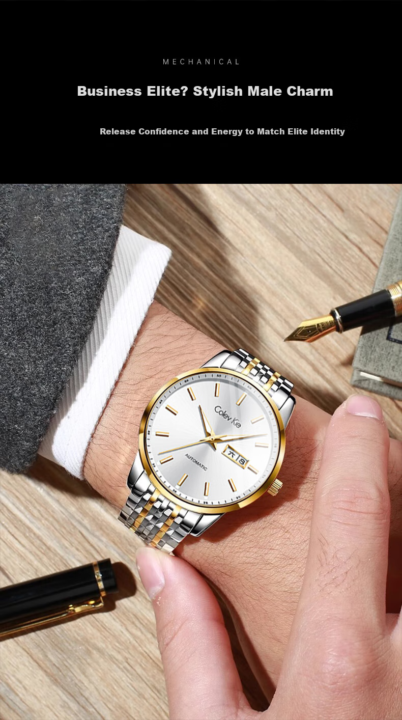 Colevkie Men's Watch, New 2026 Model, Brand Fully Automatic Mechanical Watch for Men, Waterproof, Top Ten Birthday Gift 9