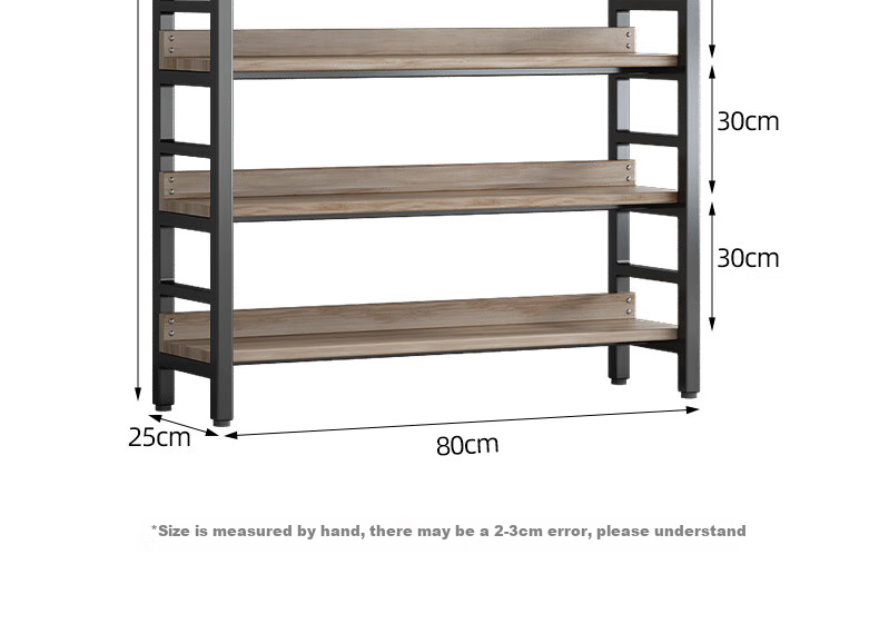 Milin Bookshelf Storage Rack, Floor-Standing Multi-Tier Organizer for Students And Home Use, Living Room Iron Art Bookcase Storage Shelf, Four-Tier White 80 17