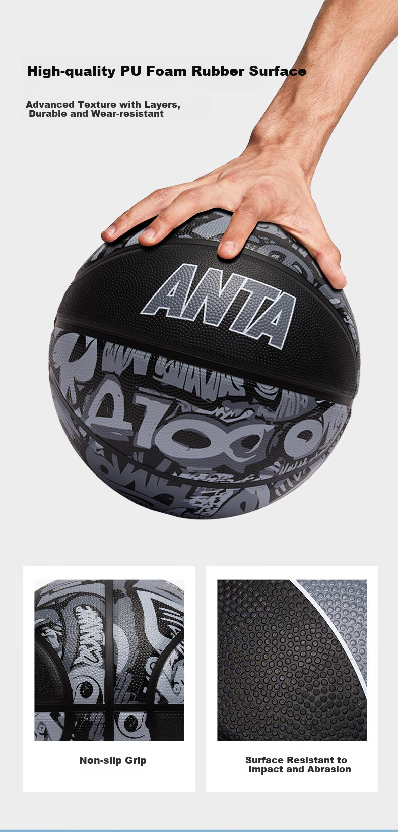ANTA Children's Basketball, Indoor And Outdoor Universal Rubber Ball, Kindergarten Basketball, Size 5, Professional Sports Training, Bright Yellow 3